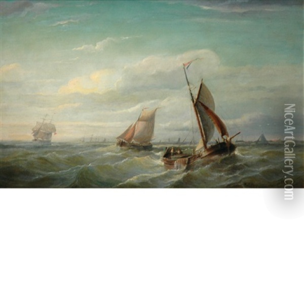 Marine Scene Oil Painting - Christian Cornelis Kannemans