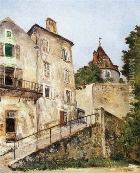 Rue De Paris Oil Painting - Marcel Francois Leprin