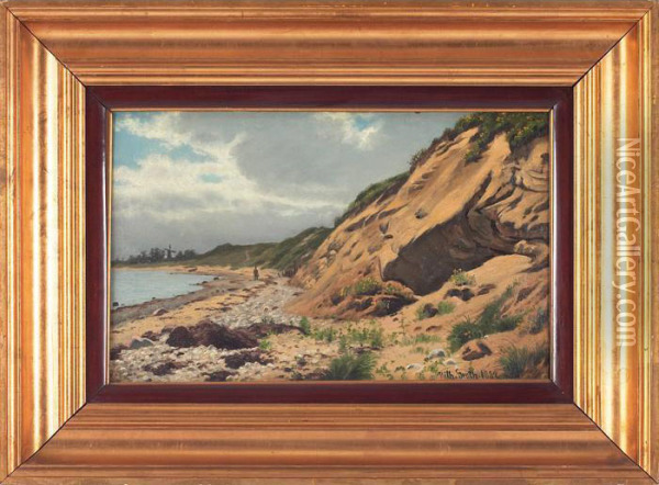Coastal Scene Oil Painting - Vilhelm Georg Groth