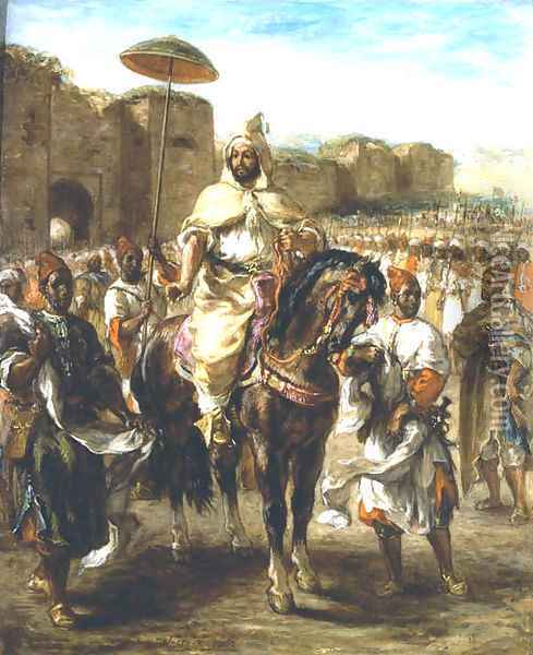 Muley Abd el Rahman Oil Painting - Eugene Delacroix