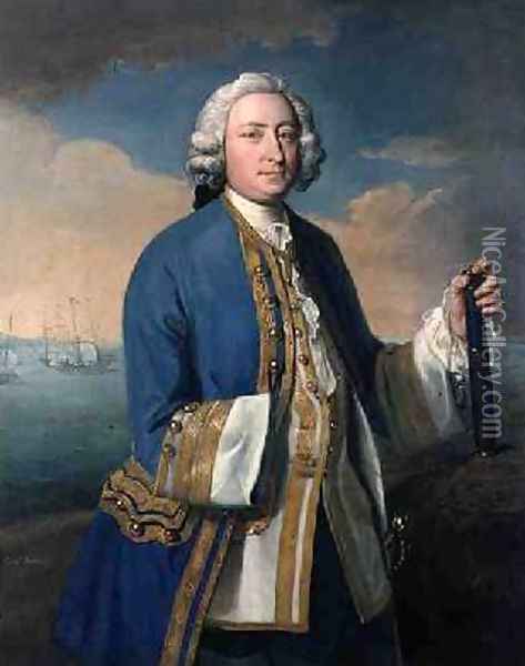 Portrait of Captain David Brodie 1709-87 Oil Painting - Philipe Mercier