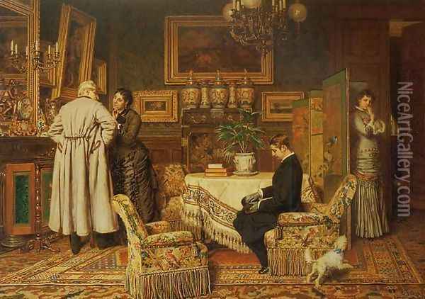 La demande en mariage 1882 Oil Painting - Evert Jan Boks