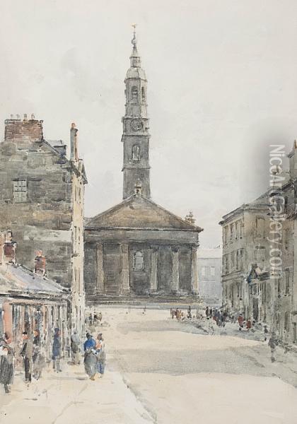 St Andrews Church, Glasgow Oil Painting - Jules Lessore