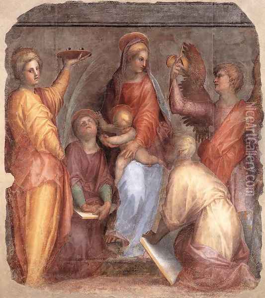 Sacra Conversazione 1514 Oil Painting - (Jacopo Carucci) Pontormo