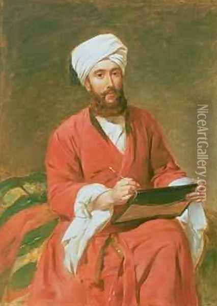 A Turkish Pasha Oil Painting - Frederick Goodall