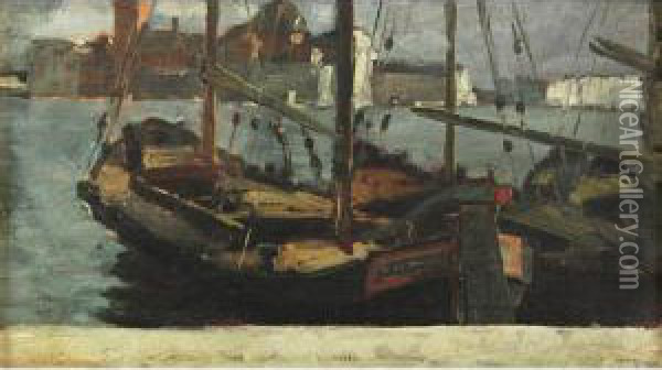 Trieste, Le Rive Oil Painting - Giuseppe Barison
