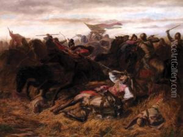 Bitva Na Moravskem Poli Oil Painting - Leopold Till