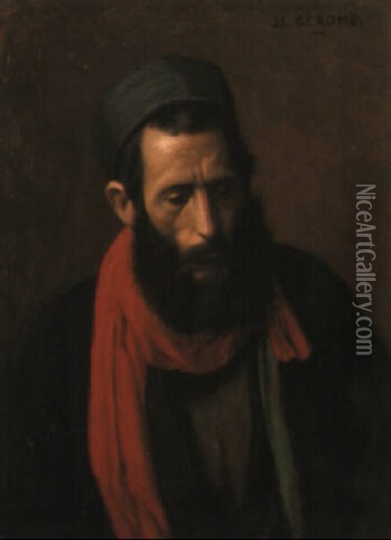 A Mullah Oil Painting - Jean-Leon Gerome