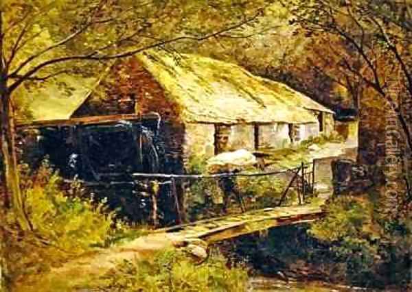 Dolgelly Mill North Wales Oil Painting - Thomas Creswick