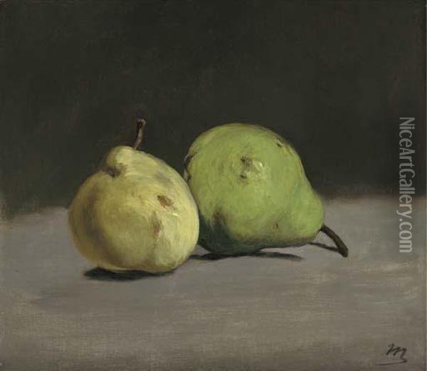 Deux Poires Oil Painting - Edouard Manet