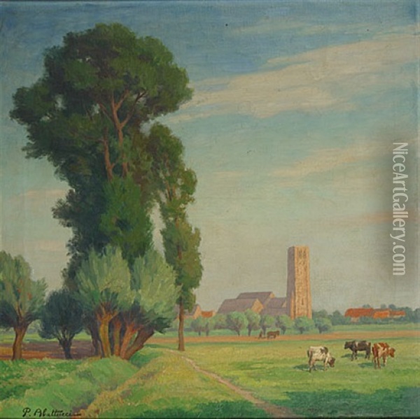 Landschap Oil Painting - Pierre Abattucci