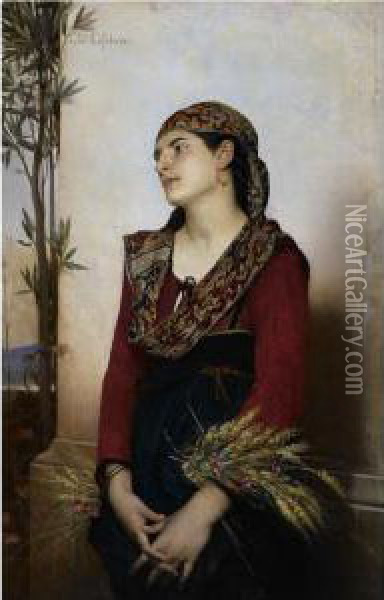 Mediterranean Beauty Oil Painting - Jules Joseph Lefebvre
