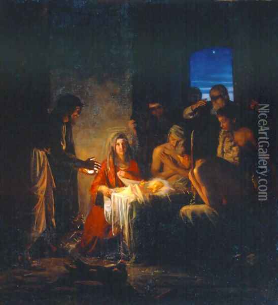 The Birth of Christ Oil Painting - Carl Heinrich Bloch