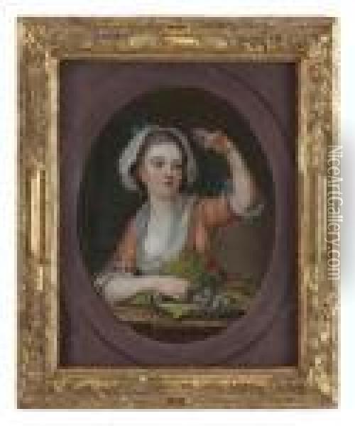 Giovinetta Con Frutta Oil Painting - Jean Baptiste Greuze