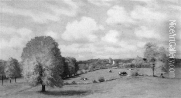 View Of Metheun, Massasuchetts Oil Painting - Louis D. Norton