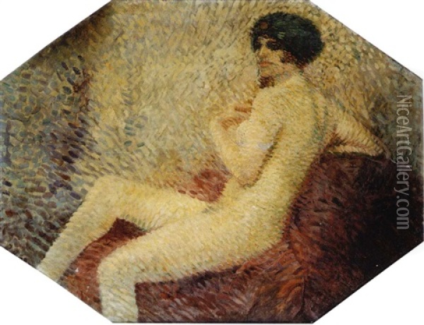 Nudo Femminile Oil Painting - Aleardo Terzi