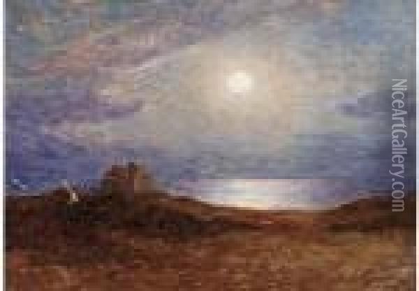 Clair De Lune Sur La Cote De Croisic Oil Painting - Ferdinand Loyen Du Puigaudeau