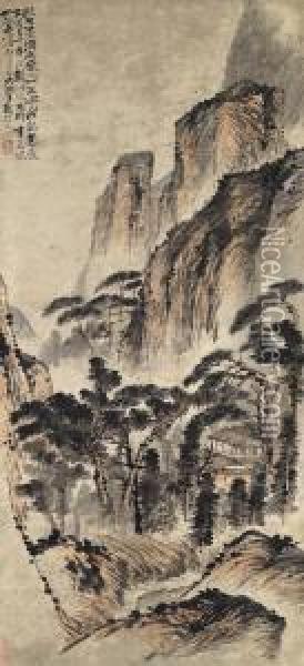Hanging Scroll Oil Painting - Shitao