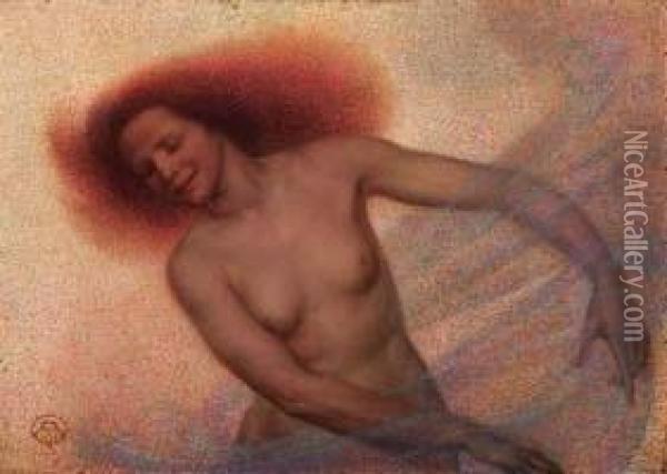 Nudo Femminile Oil Painting - Alfonso Quarantelli