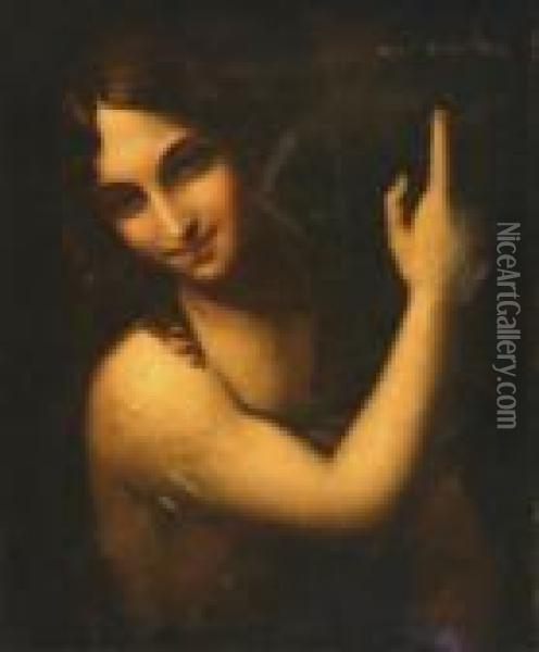 Saint John The Baptist Oil Painting - Leonardo Da Vinci