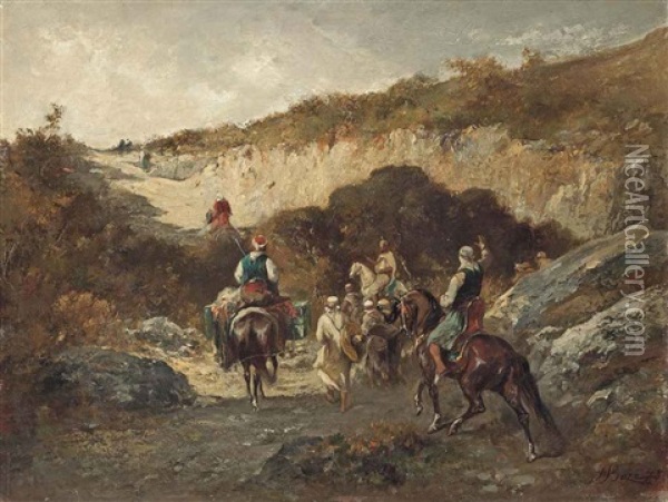 Expedition On The Mountain Oil Painting - Honore Boze