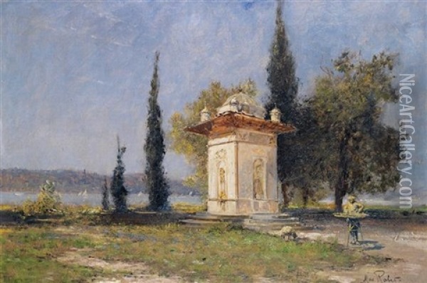 <la Fontaine Nihrimah-sultan>, Les Eaux Douces Oil Painting - Max Friedrich Rabes