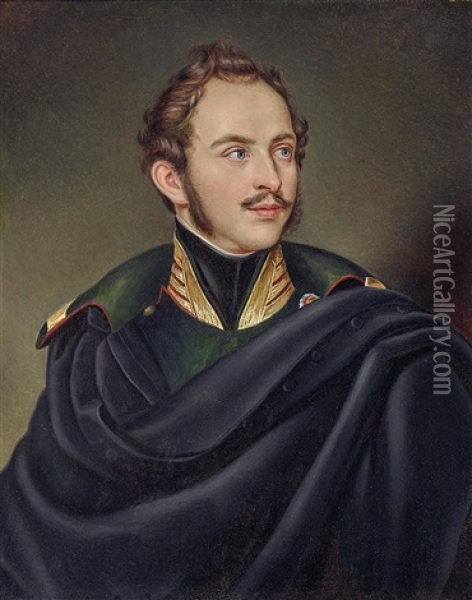 Crown Prince Maximilian Of Bavaria (1811-1864) Oil Painting - Joseph Karl Stieler