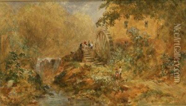 Rigg Mill Oil Painting - George Weatherill