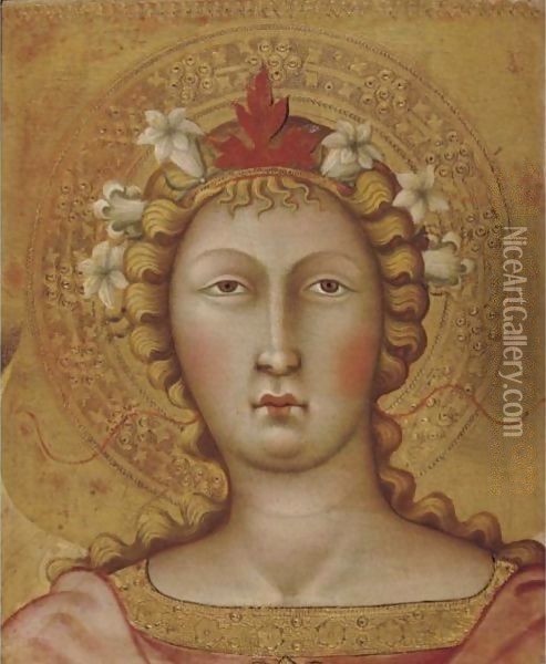 Head Of An Angel Oil Painting - Manfredi de Battilor Bartolo Di Fredi Fredi
