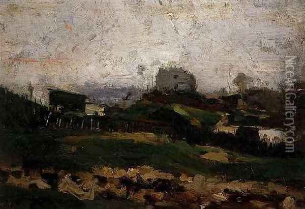 View of Montmartre with Quarry Oil Painting - Vincent Van Gogh