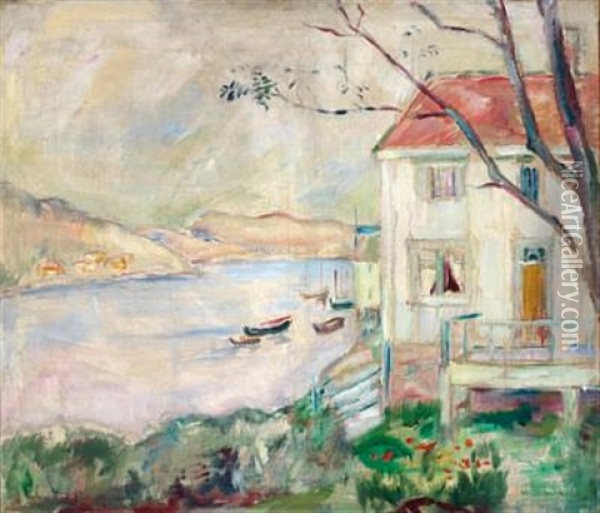 Sommernatt Pa Skroven Oil Painting - Henrik Louis Lund