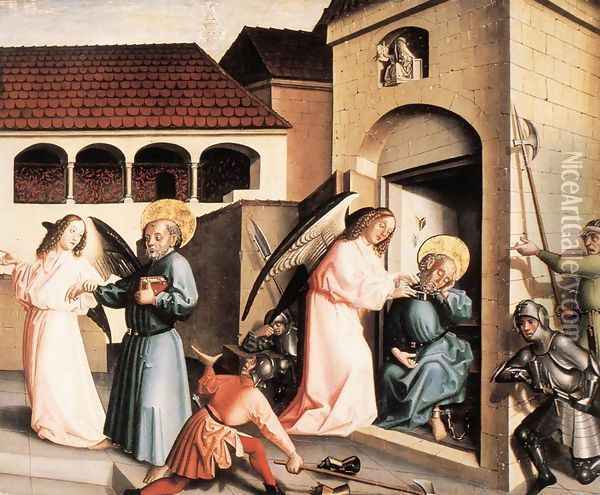 The Liberation of St Peter 1443-44 Oil Painting - Konrad Witz