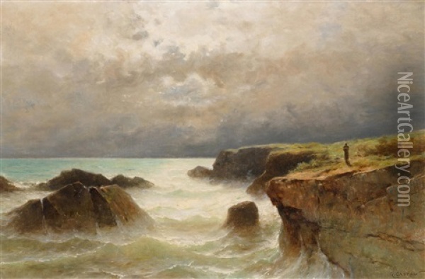 La Bernerie (loire Inferieure) Oil Painting - Gustave Castan