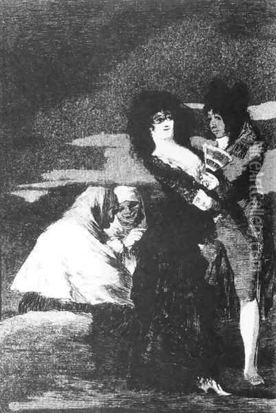 Birds of a Feather 2 Oil Painting - Francisco De Goya y Lucientes