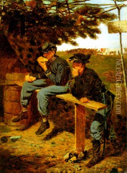 The Sutler's Tent (extra Rations And Rations) Oil Painting - Winslow Homer