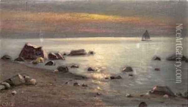 Strand Ved Ogne, Jaederen Oil Painting - Carl Wilhelm Boeckman Barth