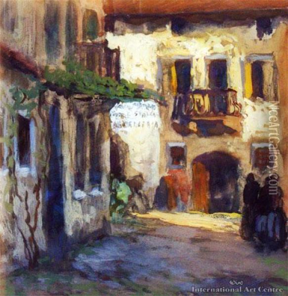 The Spanish Quarter Oil Painting - Frank Simon Herrmann
