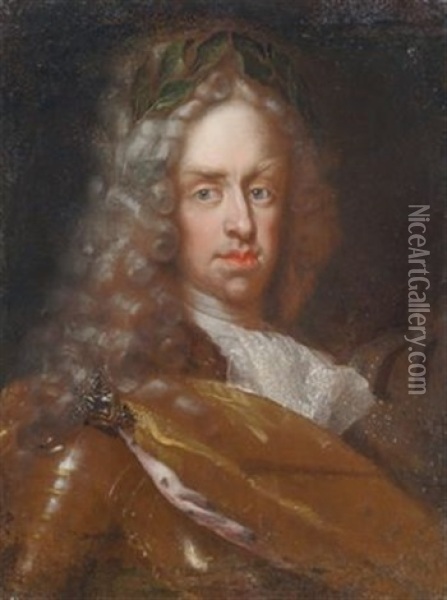Bildnis Kaiser Josef I Oil Painting - Jan Frans van Douven