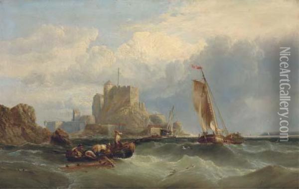 Castle Cornet, Guernsey Oil Painting - William Clarkson Stanfield