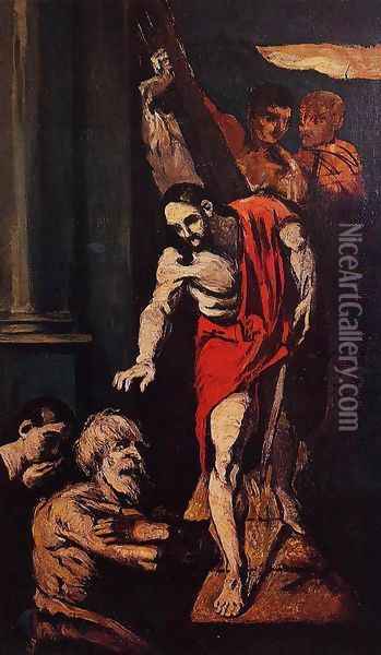 Christ In Limbo Oil Painting - Paul Cezanne