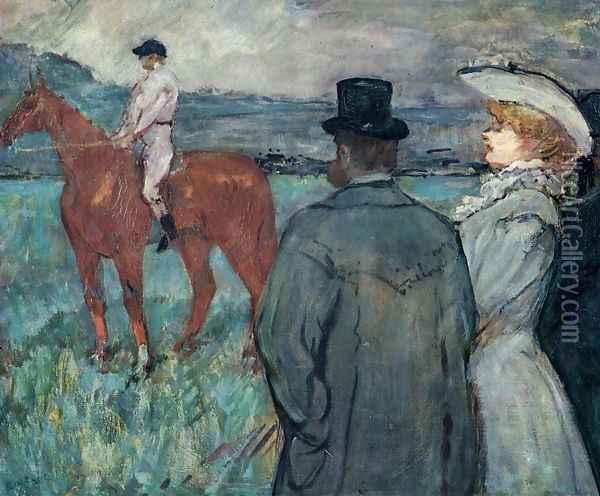 At the Races Oil Painting - Henri De Toulouse-Lautrec