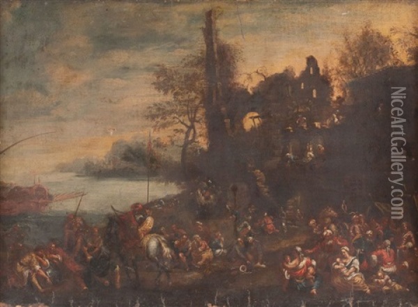 Der Bethlehemitische Kindermord (?) Oil Painting - Giuseppe Maria Crespi