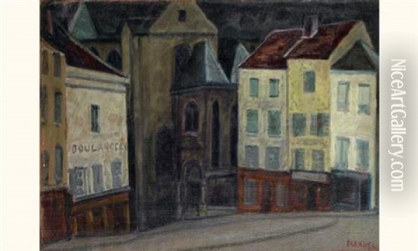 Vue De Paris Oil Painting - Eduard (Joh. Aug. E.) Mandel