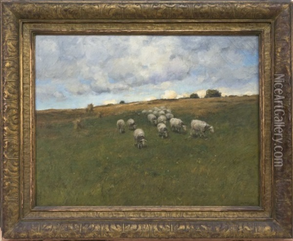 Pasture On The Hill Oil Painting - Charles Paul Gruppe