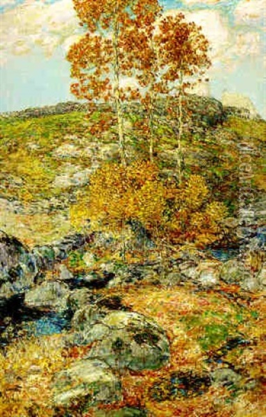 Autumn Gold Oil Painting - Childe Hassam
