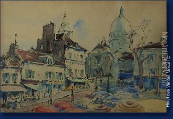 Montmartre Oil Painting - Jules Charles Choquet