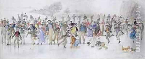 Skating Scene Oil Painting - Charles Altamont Doyle