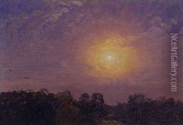 Evening, 1859 Oil Painting - Jasper Francis Cropsey
