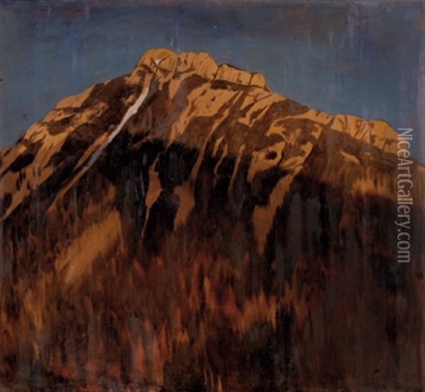 Der Berg Oil Painting - Klemens Brosch
