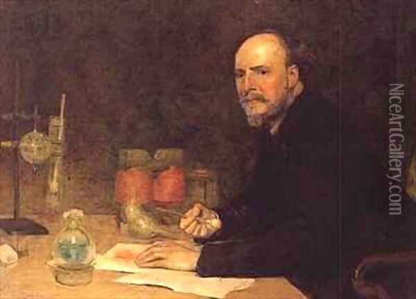 Professor Sir James Dewar 1842-1923 Oil Painting - Edmund Dyer